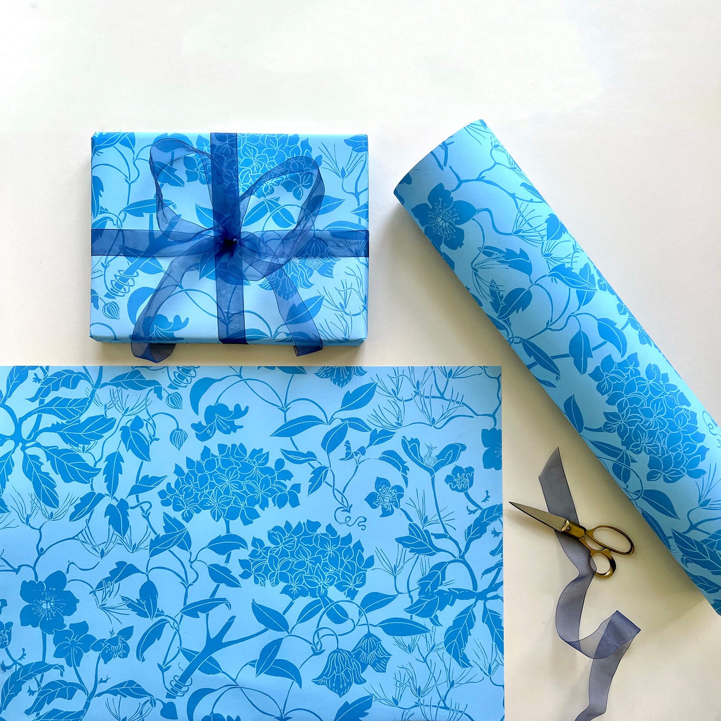 Patterned Paper Hydrangea & Clematis Lapis