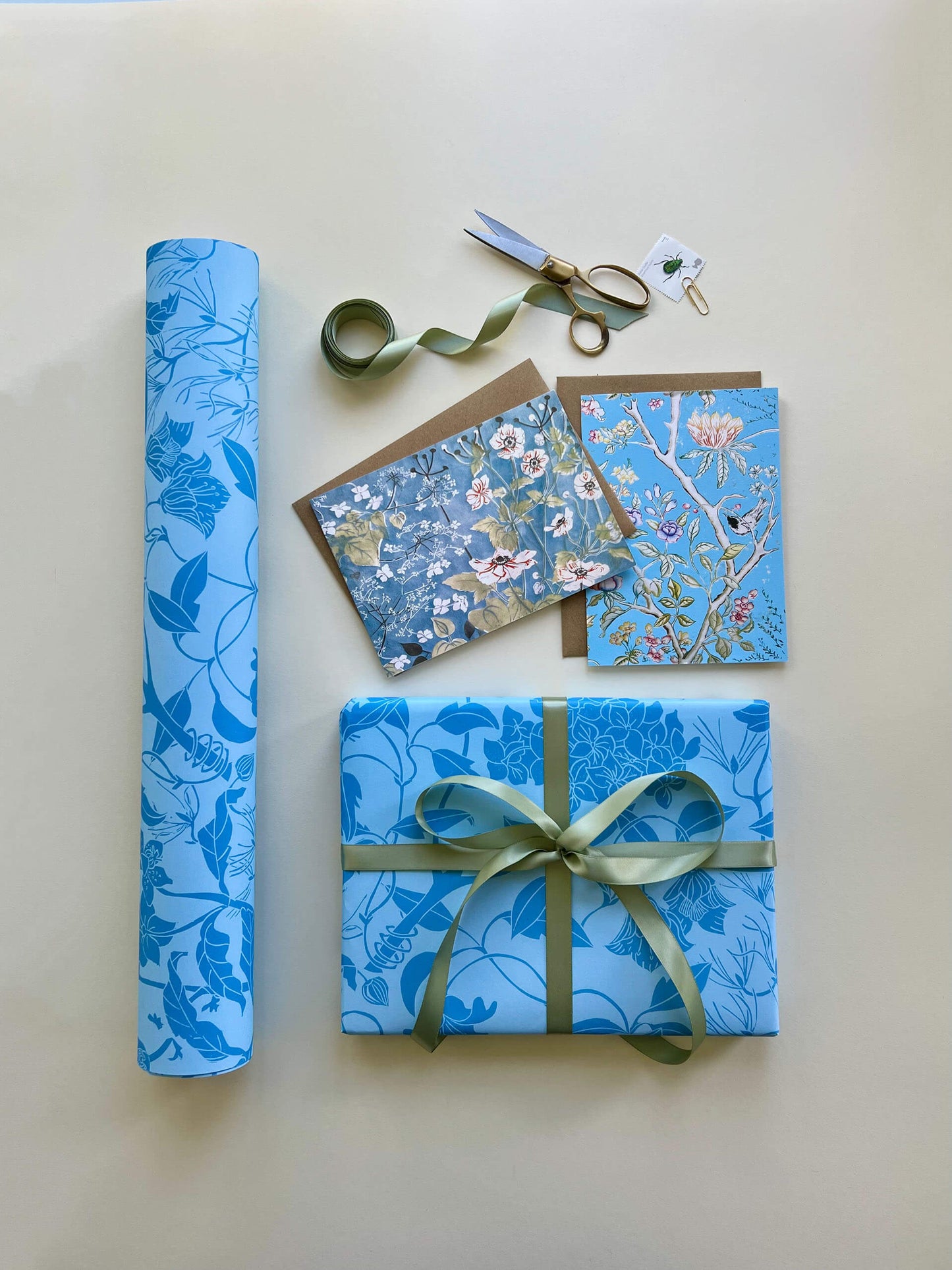 Patterned Paper Hydrangea & Clematis Lapis