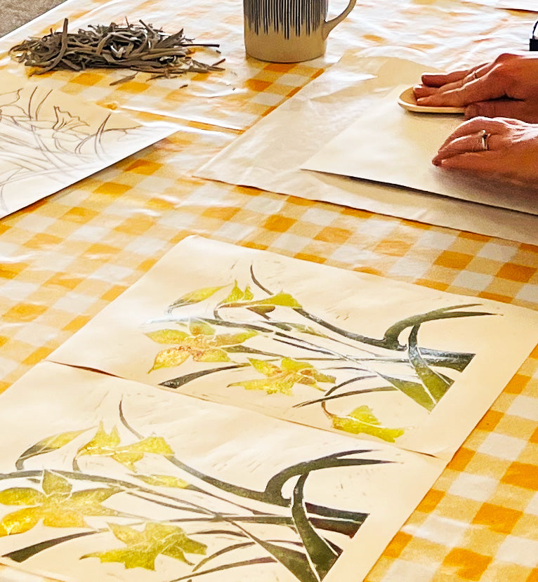 Botanical Lino Printing at Brathay in the Lake District