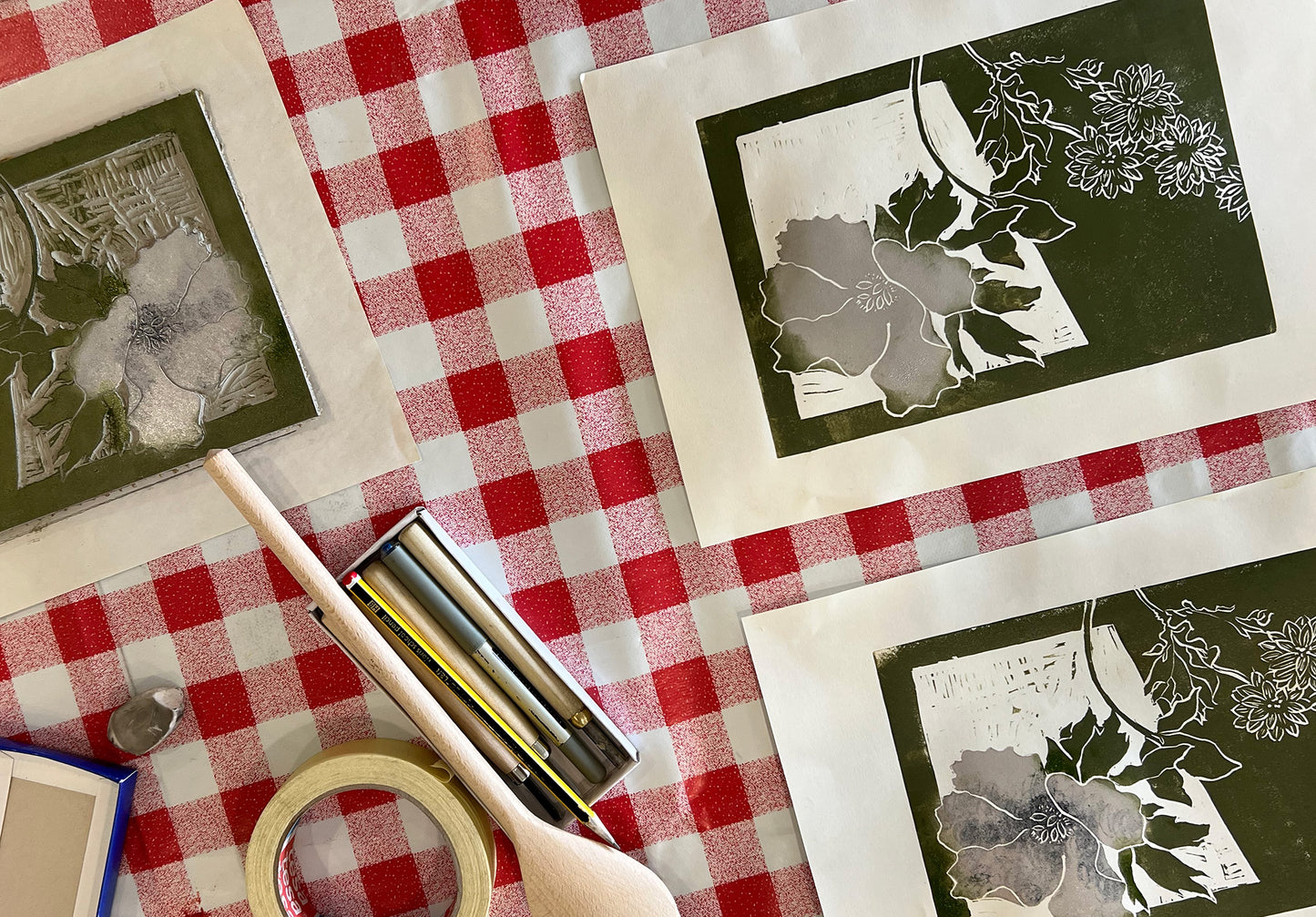 Botanical Lino Printing at Brathay in the Lake District